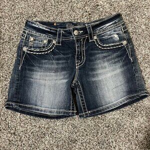 Miss Me Denim Jeans Shorts, Women's size 27, Signature Shorts